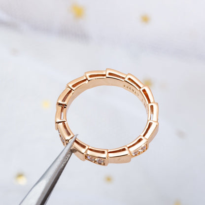 [LuxJewelry]SERPENTI RING PINK GOLD  3MM