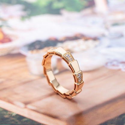[LuxJewelry]SERPENTI RING PINK GOLD  3MM