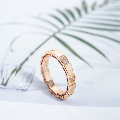 [LuxJewelry]SERPENTI RING PINK GOLD  3MM