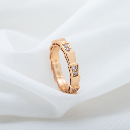 [LuxJewelry]SERPENTI RING PINK GOLD  3MM