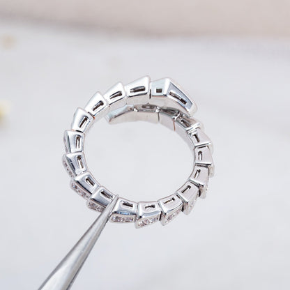 [LuxJewelry]SERPENTI RING SILVER DIAMOND PAVED 4MM