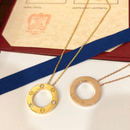 [LuxJewelry]LOVE NECKLACE 16MM 3 DIAMONDS