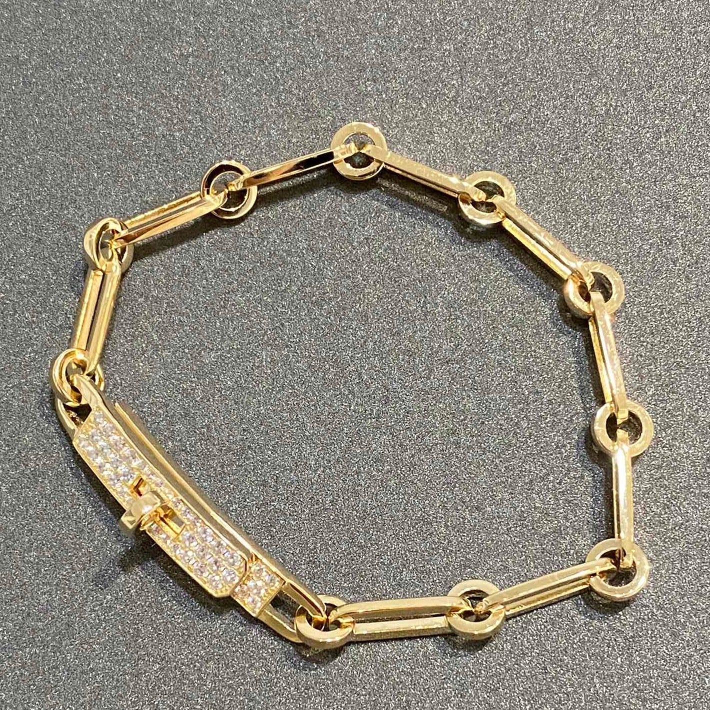 [LuxJewelry]CHAINE BRACELET SMALL MODEL DIAMOND