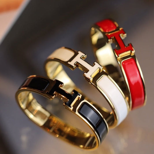 [LuxJewelry]H BRACELET 12MM GOLD