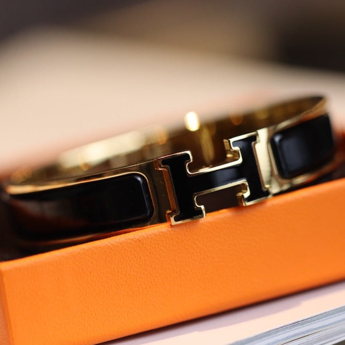 [LuxJewelry]H BRACELET 12MM GOLD
