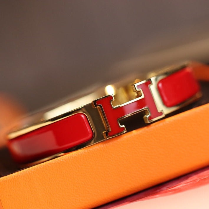 [LuxJewelry]H BRACELET 12MM GOLD