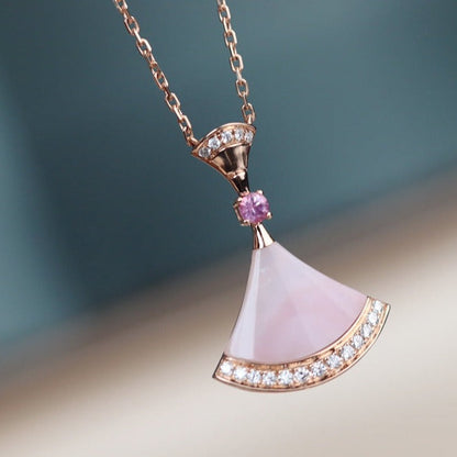 [LuxJewelry]DREAM NECKLACE PINK MOP DIAMOND