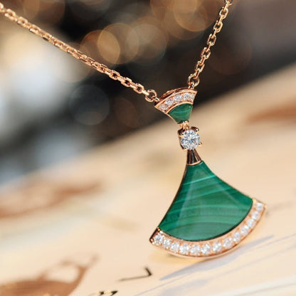 [LuxJewelry]DREAM NECKLACE MALACHITE DIAMOND