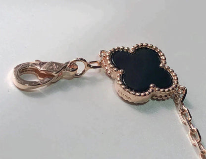 [LuxJewelry]CLOVER 5 MOTIFS MULTICOLOR  BRACELET