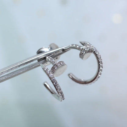 [LuxJewelry]JUSTE EARRINGS 12.75MM SILVER DIAMOND