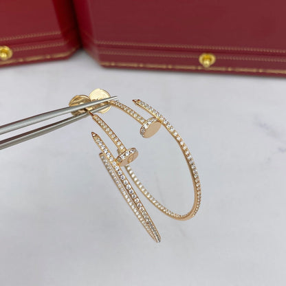 [LuxJewelry]JUSTE EARRINGS FULL DIAMONDS 1.8MM