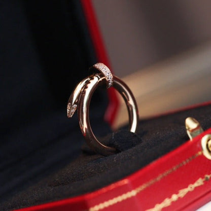 [LuxJewelry]JUSTE RING 2.65MM PINK GOLD DIAMOND