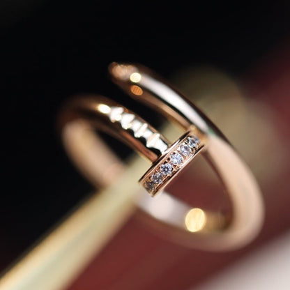 [LuxJewelry]JUSTE RING 2.65MM PINK GOLD DIAMOND