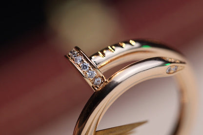 [LuxJewelry]JUSTE RING 2.65MM PINK GOLD DIAMOND