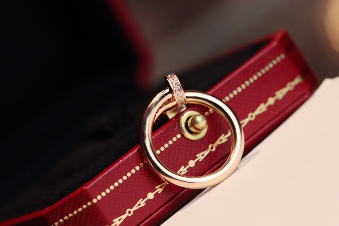 [LuxJewelry]JUSTE RING 2.65MM PINK GOLD DIAMOND