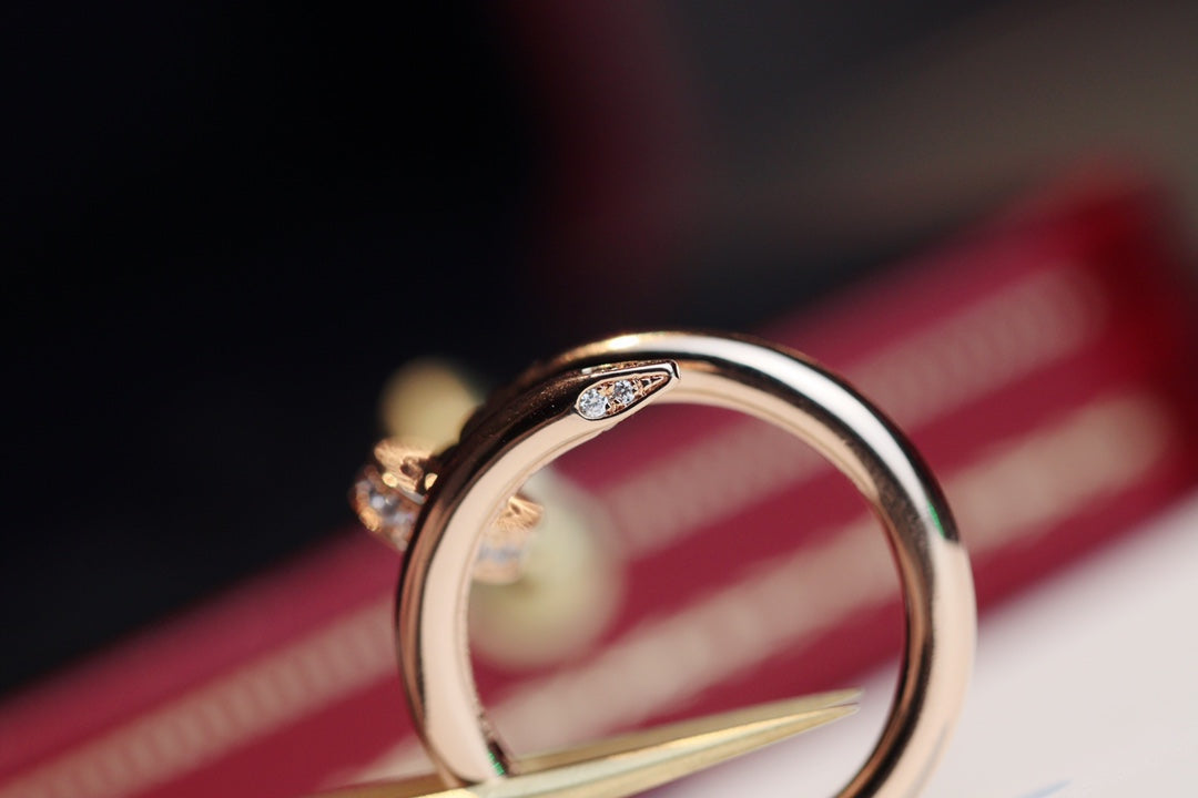 [LuxJewelry]JUSTE RING 2.65MM PINK GOLD DIAMOND