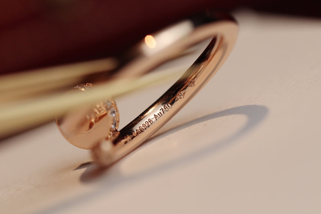 [LuxJewelry]JUSTE RING 2.65MM PINK GOLD DIAMOND