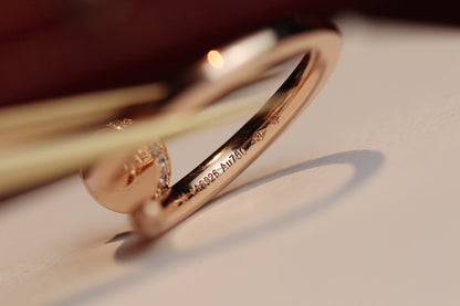 [LuxJewelry]JUSTE RING 2.65MM PINK GOLD DIAMOND