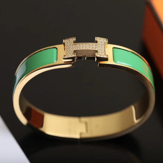 [LuxJewelry]H BRACELET GOLD DIAMOND