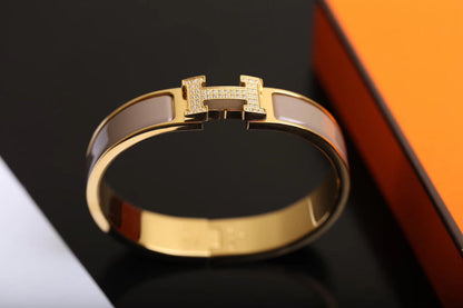 [LuxJewelry]H BRACELET GOLD DIAMOND