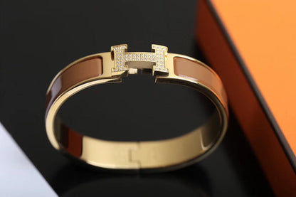 [LuxJewelry]H BRACELET GOLD DIAMOND