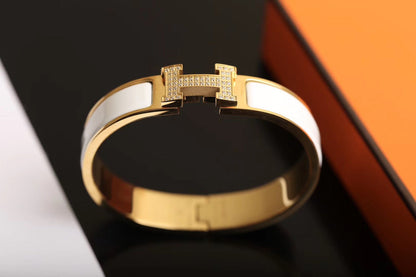 [LuxJewelry]H BRACELET GOLD DIAMOND