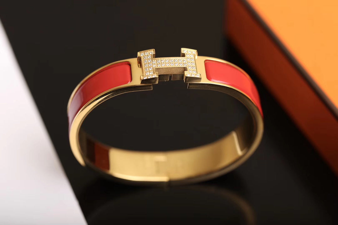[LuxJewelry]H BRACELET GOLD DIAMOND