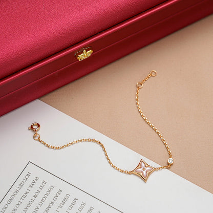 [LuxJewelry]STAR 1 DIAMOND PINK GOLD BRACELET