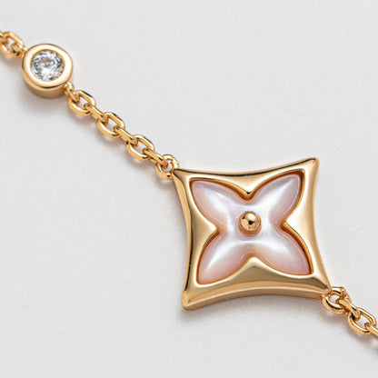 [LuxJewelry]STAR 1 DIAMOND PINK GOLD BRACELET