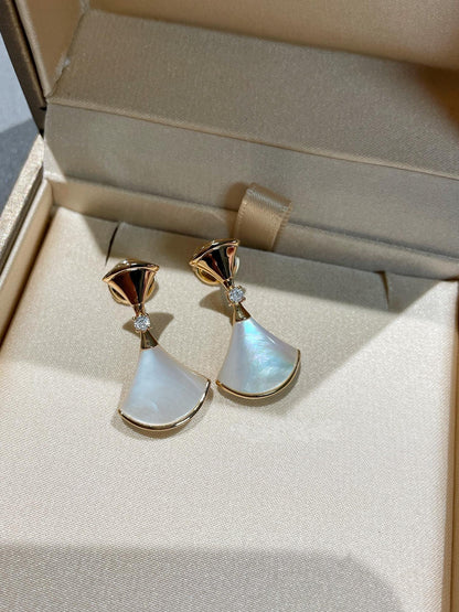 [LuxJewelry]DREAM MOP 1 DIAMOND EARRINGS