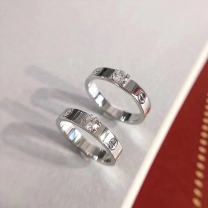 [LuxJewelry]LOVE RING 3.6MM 1 BIG DIAMOND
