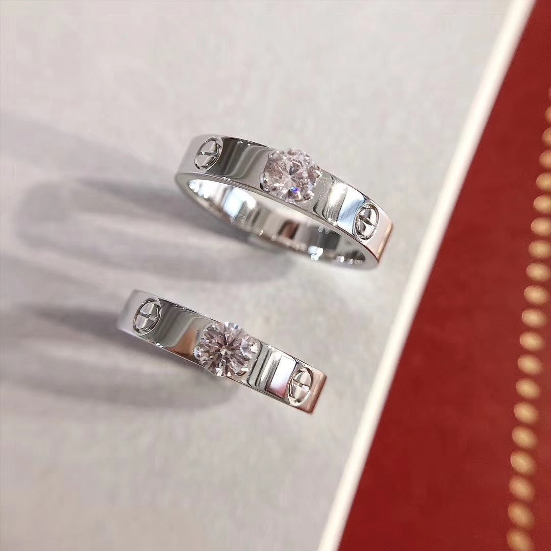 [LuxJewelry]LOVE RING 3.6MM 1 BIG DIAMOND