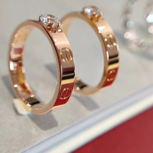 [LuxJewelry]LOVE RING 3.6MM 1 BIG DIAMOND