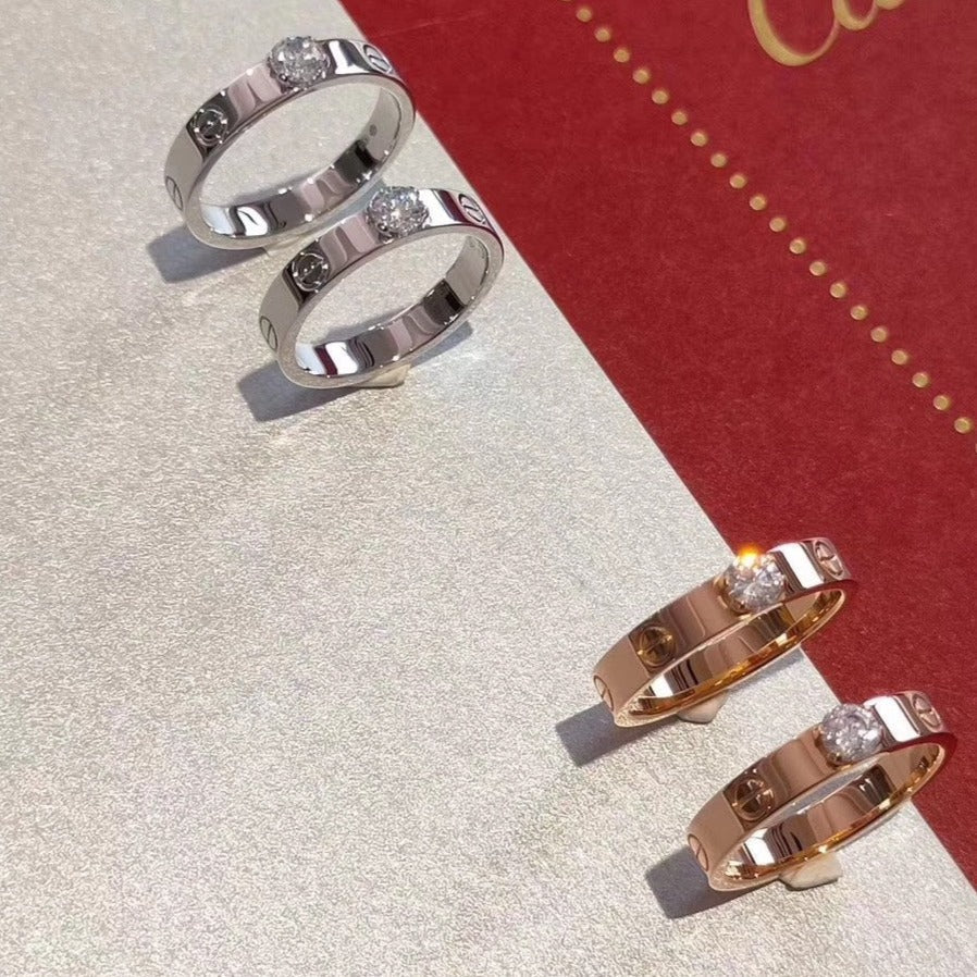 [LuxJewelry]LOVE RING 3.6MM 1 BIG DIAMOND