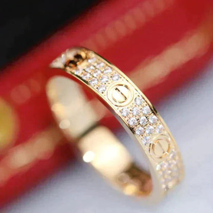 [LuxJewelry]LOVE RING 3.6MM DIAMOND PAVED