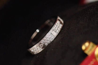 [LuxJewelry]LOVE RING 3.6MM DIAMOND PAVED