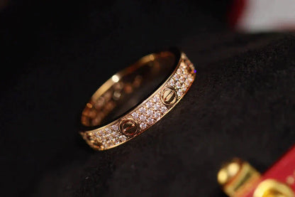 [LuxJewelry]LOVE RING 3.6MM DIAMOND PAVED