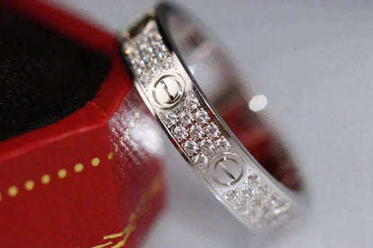 [LuxJewelry]LOVE RING 3.6MM DIAMOND PAVED