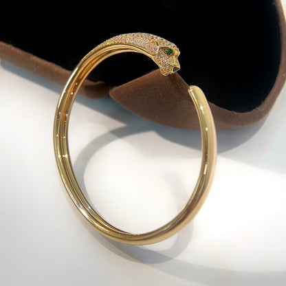 [LuxJewelry]PANTHERE GOLD DIAMOND OPEN BRACELET