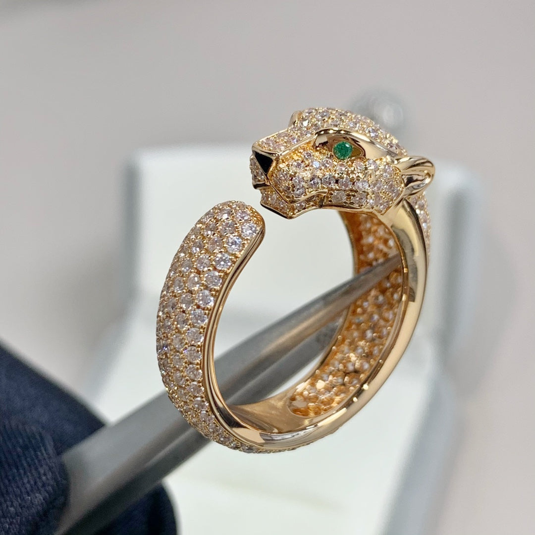 [LuxJewelry]PANTHERE PINK GOLD DIAMOND RING