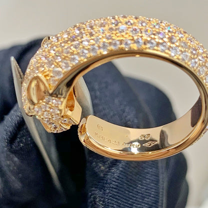 [LuxJewelry]PANTHERE PINK GOLD DIAMOND RING