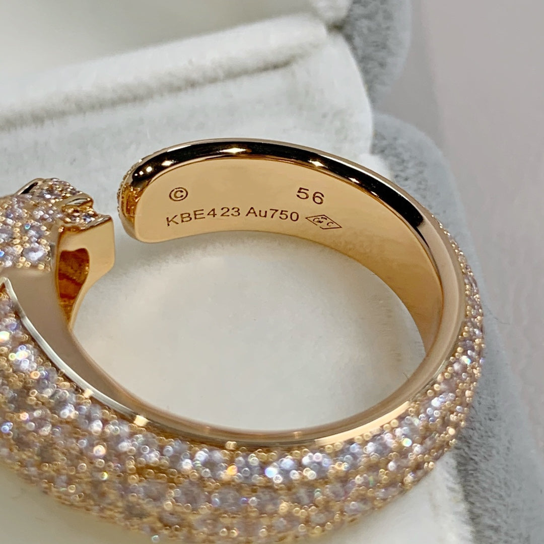 [LuxJewelry]PANTHERE PINK GOLD DIAMOND RING