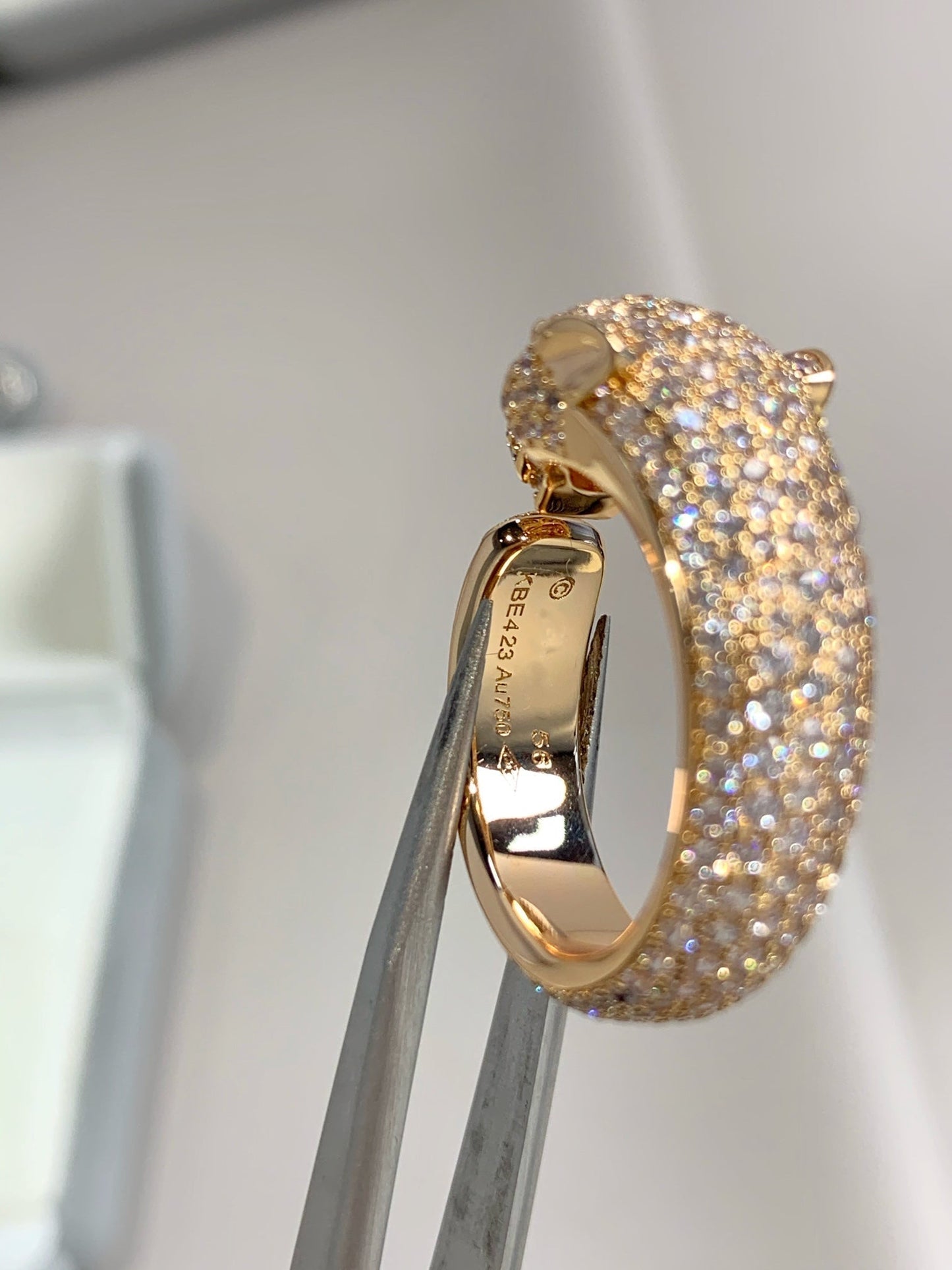 [LuxJewelry]PANTHERE PINK GOLD DIAMOND RING