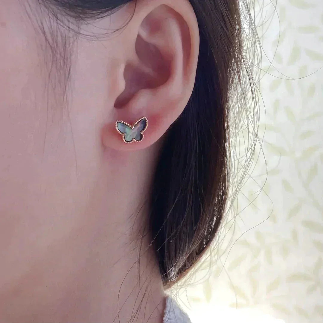 [LuxJewelry]BUTTERFLY DARK MOP  EARRINGS