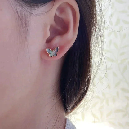 [LuxJewelry]BUTTERFLY DARK MOP  EARRINGS