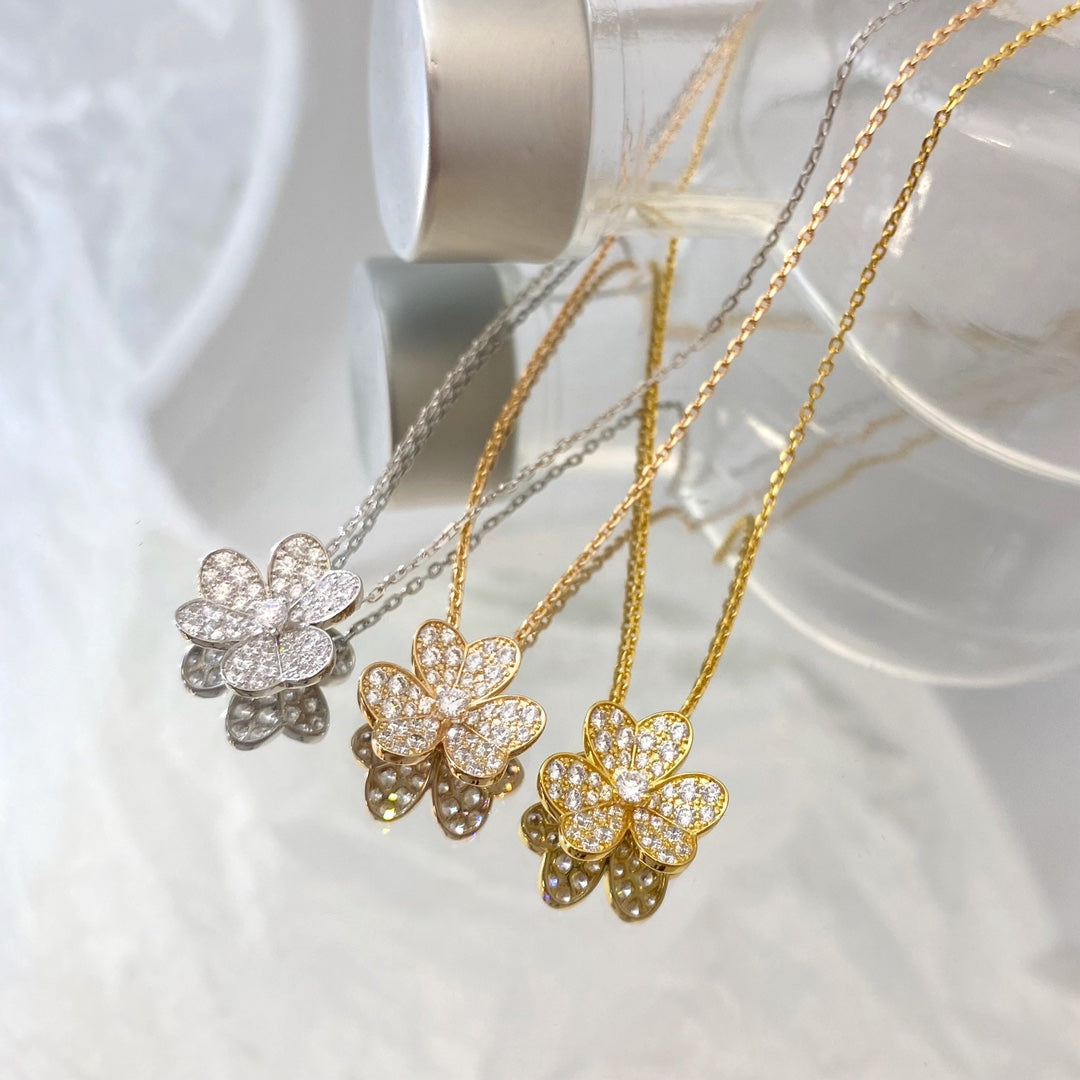 [LuxJewelry]FLOWER DIAMOND NECKLACE