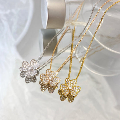 [LuxJewelry]FLOWER DIAMOND NECKLACE
