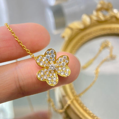 [LuxJewelry]FLOWER DIAMOND NECKLACE