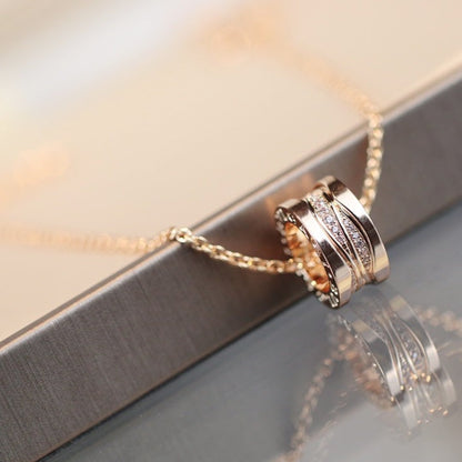 [LuxJewelry]ZERO 1 PINK GOLD DIAMOND NECKLACE