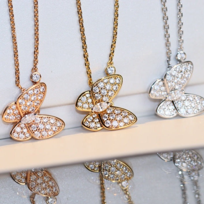 [LuxJewelry]BUTTERFLY DIAMOND NECKLACE
